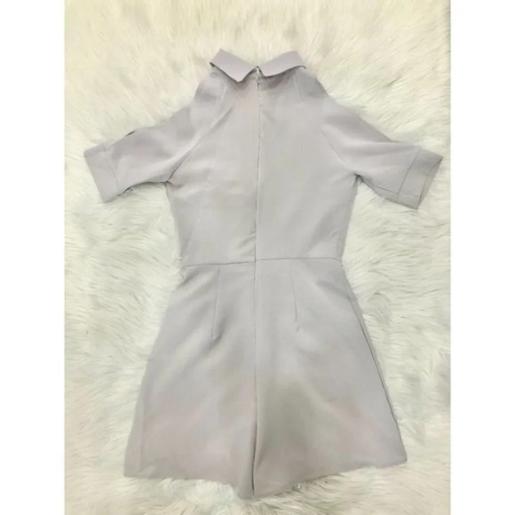 Alter. Collared Short Sleeve Romper Gray 6 Tall - Picture 3 of 4